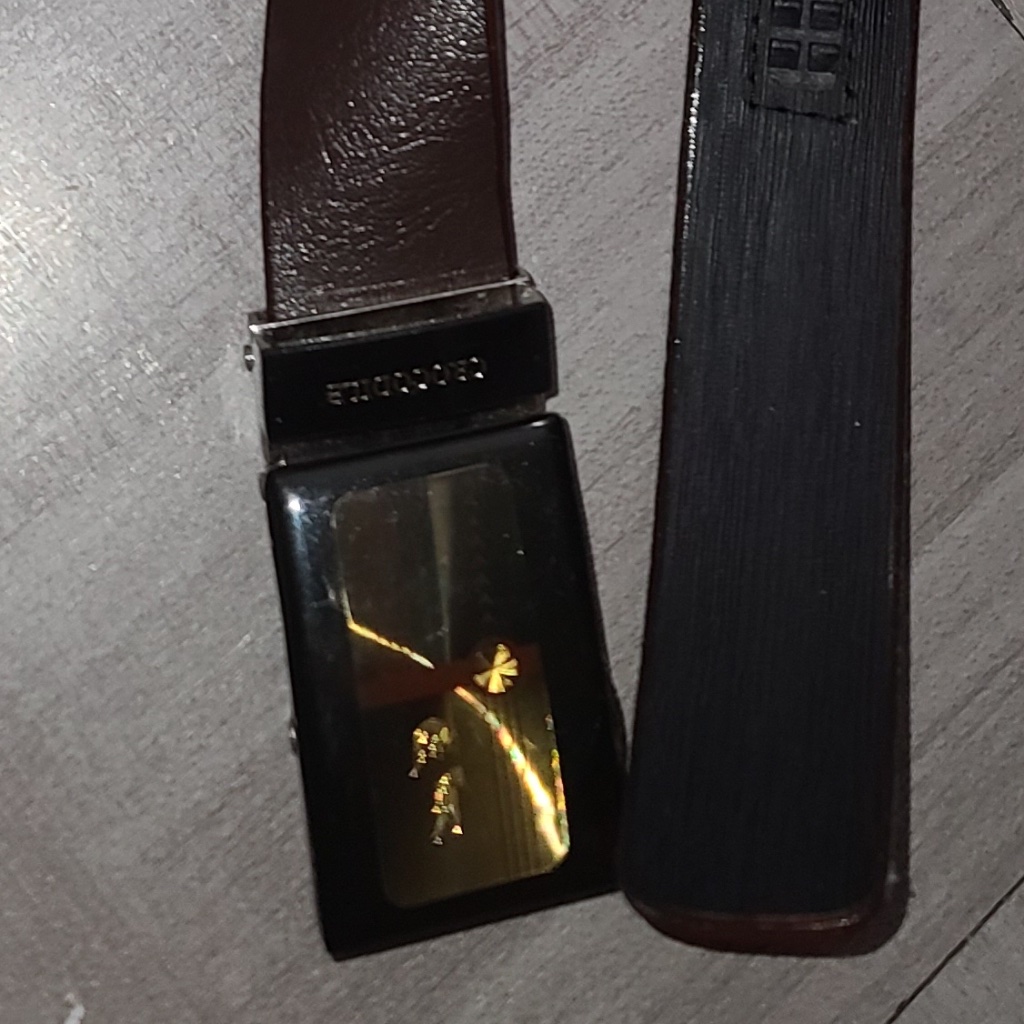 Crocodile Leather Belt With Gold Buckle Crocodile Leather Belt With Gold Buckle